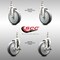 Service Caster 5 Inch 316SS Thermoplastic Rubber 3/8 Inch Threaded Stem Caster Brake SCC, 2PK SS316TS20S514-TPRB-381615-2-TLB-2 - alternate 3